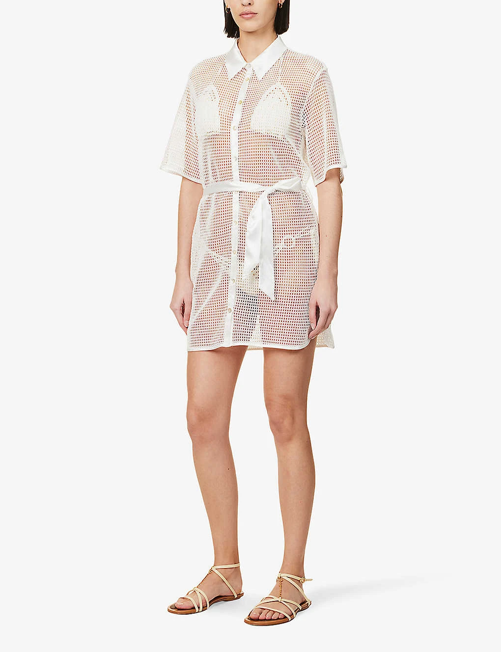 Camelia Button-down Cotton-knit Shirt Dress 5 Camelia Button-down Cotton-knit Shirt Dress - Image 3