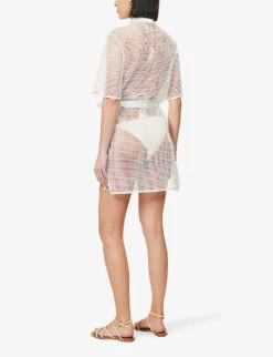 Camelia Button-down Cotton-knit Shirt Dress 10 Camelia Button-down Cotton-knit Shirt Dress -Whistles Store R04126879 SNOWWHITE ALT03