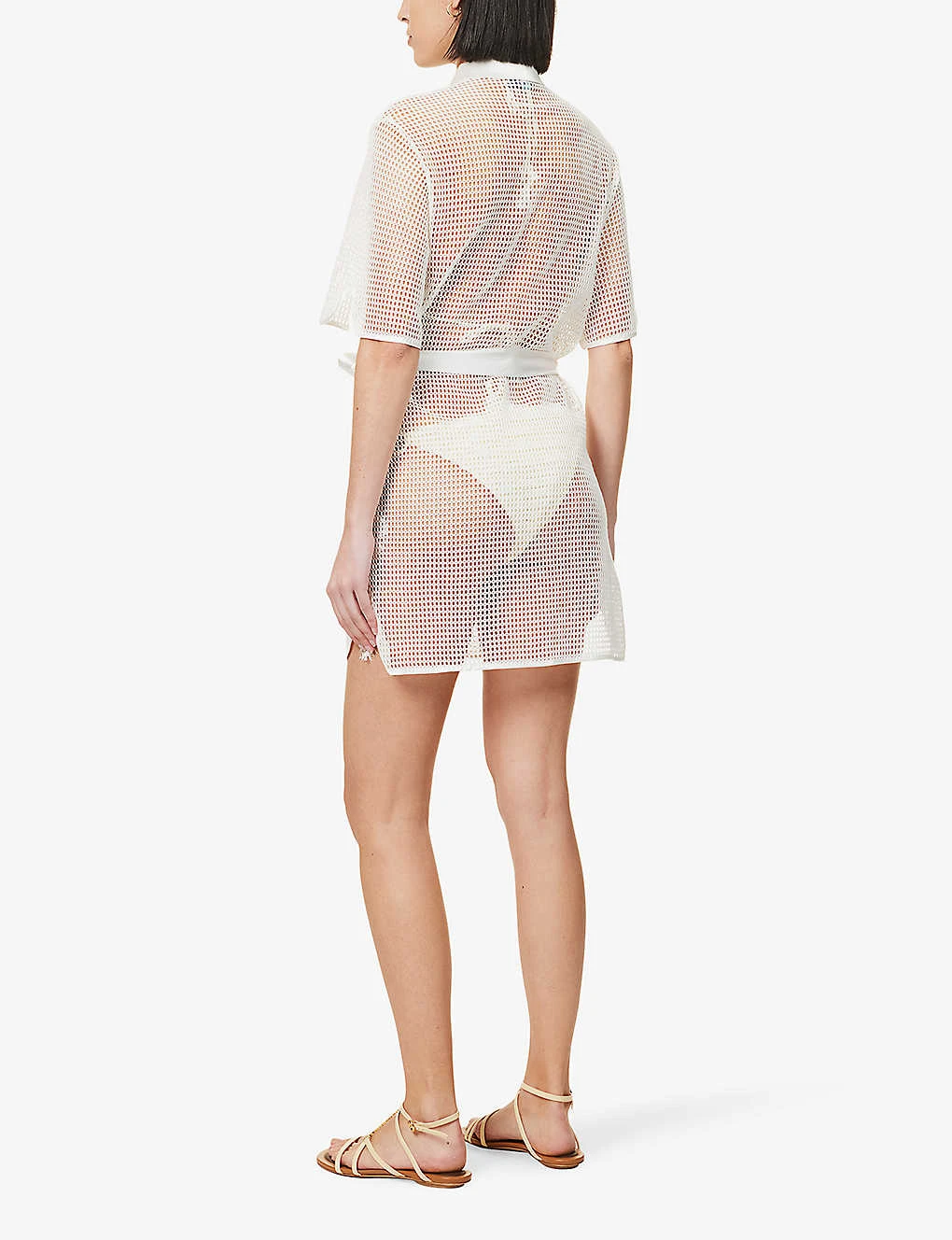 Camelia Button-down Cotton-knit Shirt Dress 6 Camelia Button-down Cotton-knit Shirt Dress - Image 4