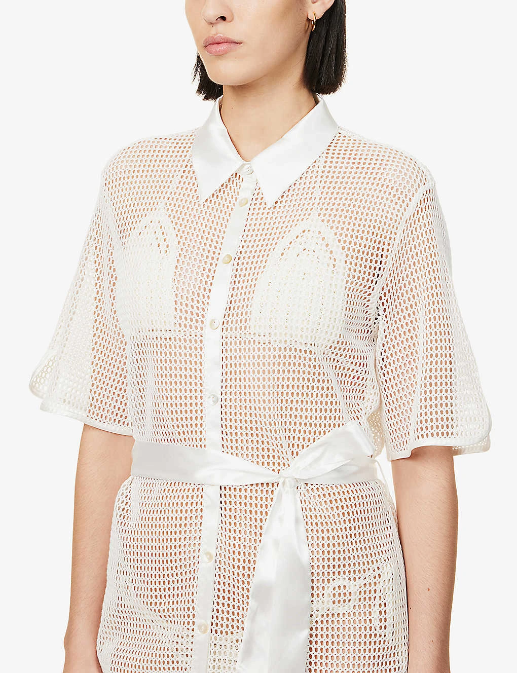 Camelia Button-down Cotton-knit Shirt Dress 7 Camelia Button-down Cotton-knit Shirt Dress - Image 5