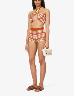 Chevron-pattern Crochet-knit Shorts 8 Chevron-pattern Crochet-knit Shorts -Whistles Store R04126885 MULTI ALT01