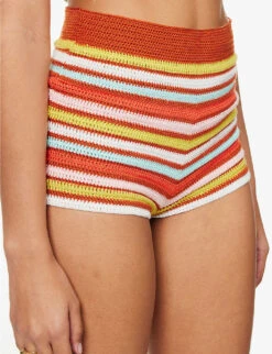 Chevron-pattern Crochet-knit Shorts 11 Chevron-pattern Crochet-knit Shorts -Whistles Store R04126885 MULTI ALT04