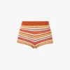 Chevron-pattern Crochet-knit Shorts -Whistles Store R04126885 MULTI M