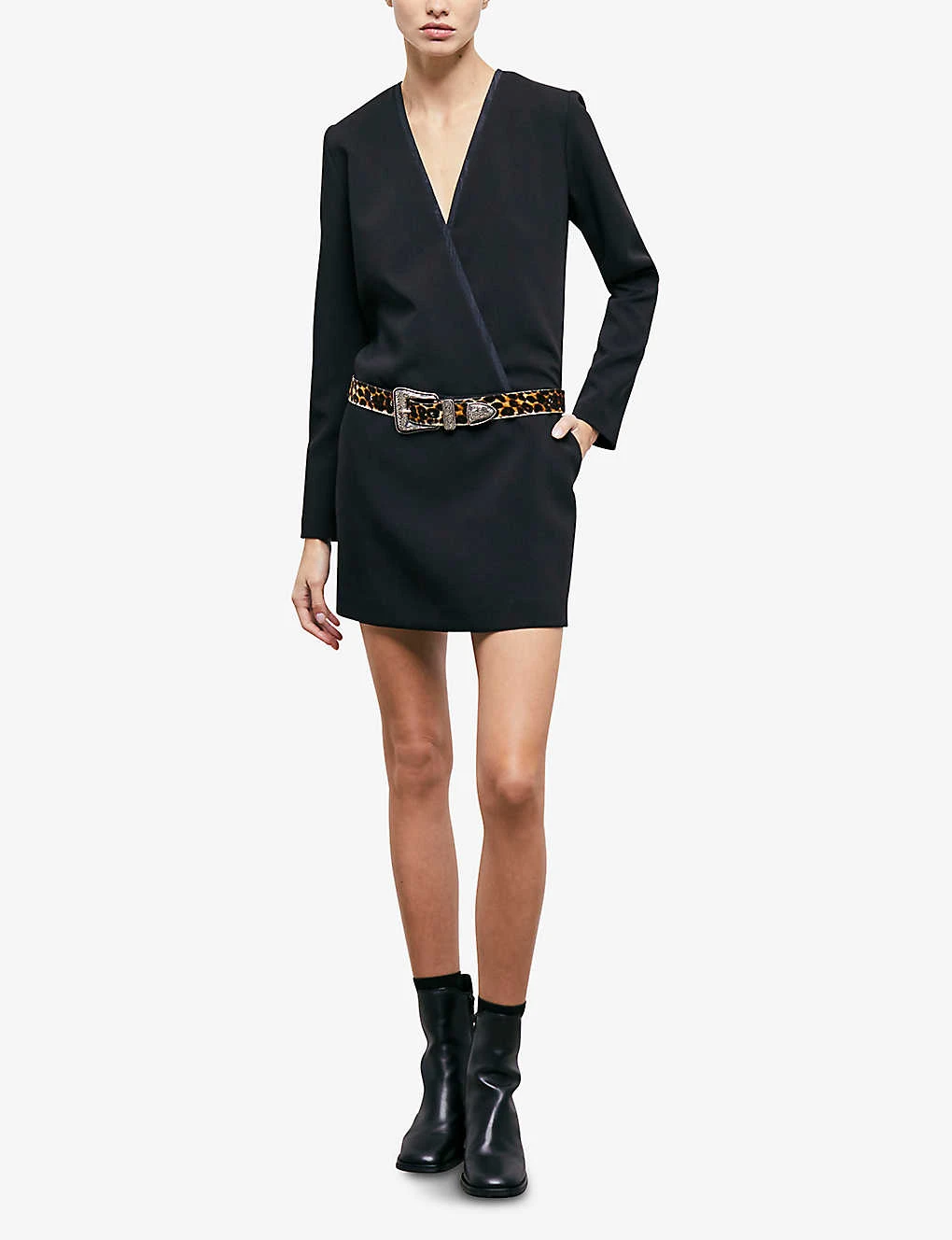 THE KOOPLES Double-breasted Pleated-hem Stretch-woven Mini Blazer Dress 5 THE KOOPLES Double-breasted Pleated-hem Stretch-woven Mini Blazer Dress - Image 3