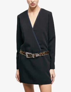 THE KOOPLES Double-breasted Pleated-hem Stretch-woven Mini Blazer Dress 11 THE KOOPLES Double-breasted Pleated-hem Stretch-woven Mini Blazer Dress -Whistles Store R04127674 BLA01 ALT04