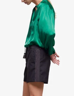 THE KOOPLES Slim-fit Pocket-detail Wool Shorts -Whistles Store R04127976 BLA01 ALT02