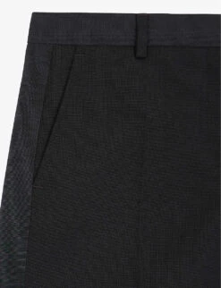 THE KOOPLES Slim-fit Pocket-detail Wool Shorts -Whistles Store R04127976 BLA01 ALT04