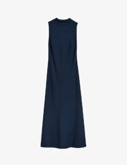 Ted Baker Eleanar Tied Cowl-neck Recycled-polyester Midi Dress