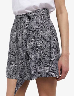 THE KOOPLES Paisley-print Woven Shorts -Whistles Store R04131165 BLA09 ALT04