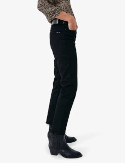 Ikks Straight-leg High-rise Stretch-denim Jeans -Whistles Store R04133252 BLACK ALT03