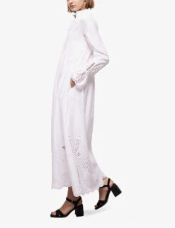 THE KOOPLES Broderie Anglaise Embroidered Cotton Maxi Dress -Whistles Store R04134664 WHI01 ALT02