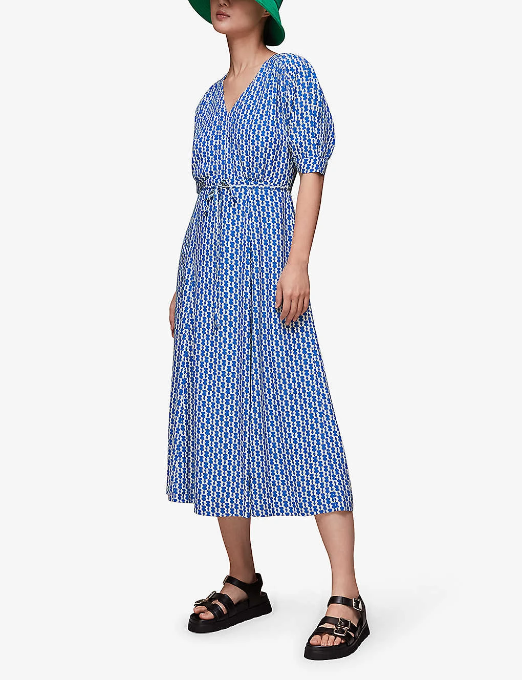 Whistles Geometric-print Woven Midi Dress 4 Whistles Geometric-print Woven Midi Dress - Image 2