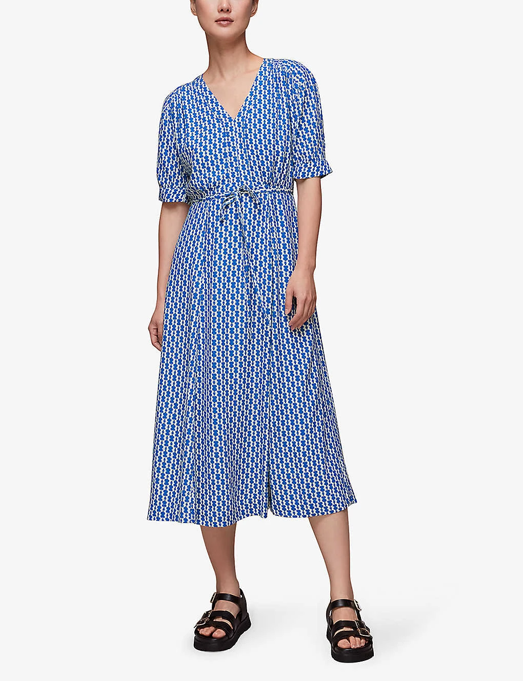 Whistles Geometric-print Woven Midi Dress 5 Whistles Geometric-print Woven Midi Dress - Image 3