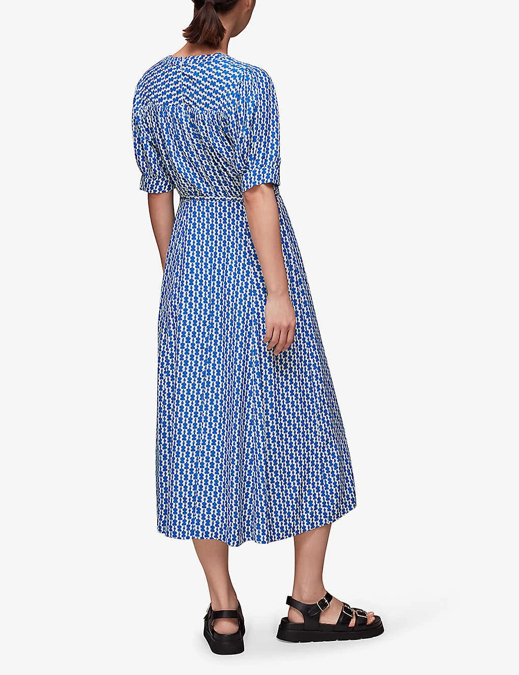 Whistles Geometric-print Woven Midi Dress 6 Whistles Geometric-print Woven Midi Dress - Image 4