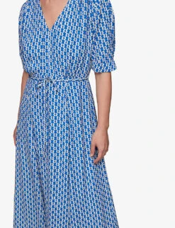 Whistles Geometric-print Woven Midi Dress 11 Whistles Geometric-print Woven Midi Dress -Whistles Store R04135829 MULTICOLOURED ALT04