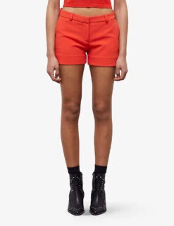 THE KOOPLES Tailored Straight-leg Stretch-woven Shorts -Whistles Store R04136827 ORA02 ALT02