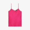 THE KOOPLES Lace-trim V-neck Satin Cami Top -Whistles Store R04139145 PIN01 M
