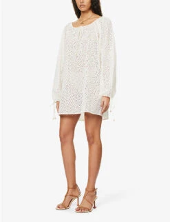 Marysia Moab Relaxed-fit Cotton Dress -Whistles Store R04140982 CREMA ALT02