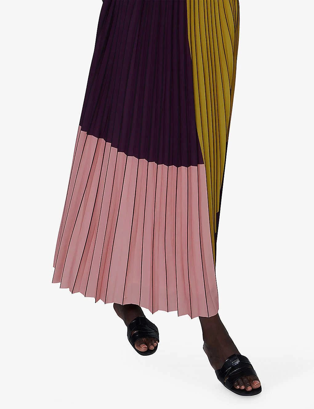 Geometric-pattern Pleated Woven Maxi Skirt 6 Geometric-pattern Pleated Woven Maxi Skirt - Image 4