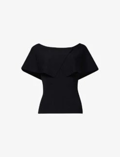 Sailor-collar Slim-fit Knitted Top