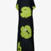 Floral-print Woven Maxi Kaftan 1 Floral-print Woven Maxi Kaftan -Whistles Store R04141955 BLACKACIDGREEN M