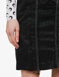 Marine Serre Racing High-waist Shell Midi Skirt -Whistles Store R04142125 BLACK ALT04