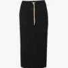 ESSENTIALS Drawstring Cotton-blend Midi Skirt -Whistles Store R04142429 JETBLACK M