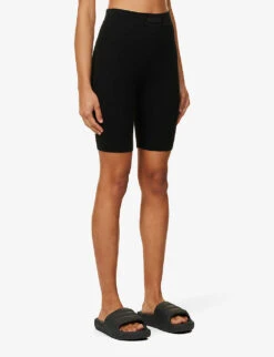 ESSENTIALS Sport High-rise Knitted Shorts -Whistles Store R04142431 JETBLACK ALT02