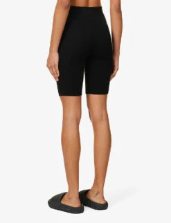 ESSENTIALS Sport High-rise Knitted Shorts -Whistles Store R04142431 JETBLACK ALT03