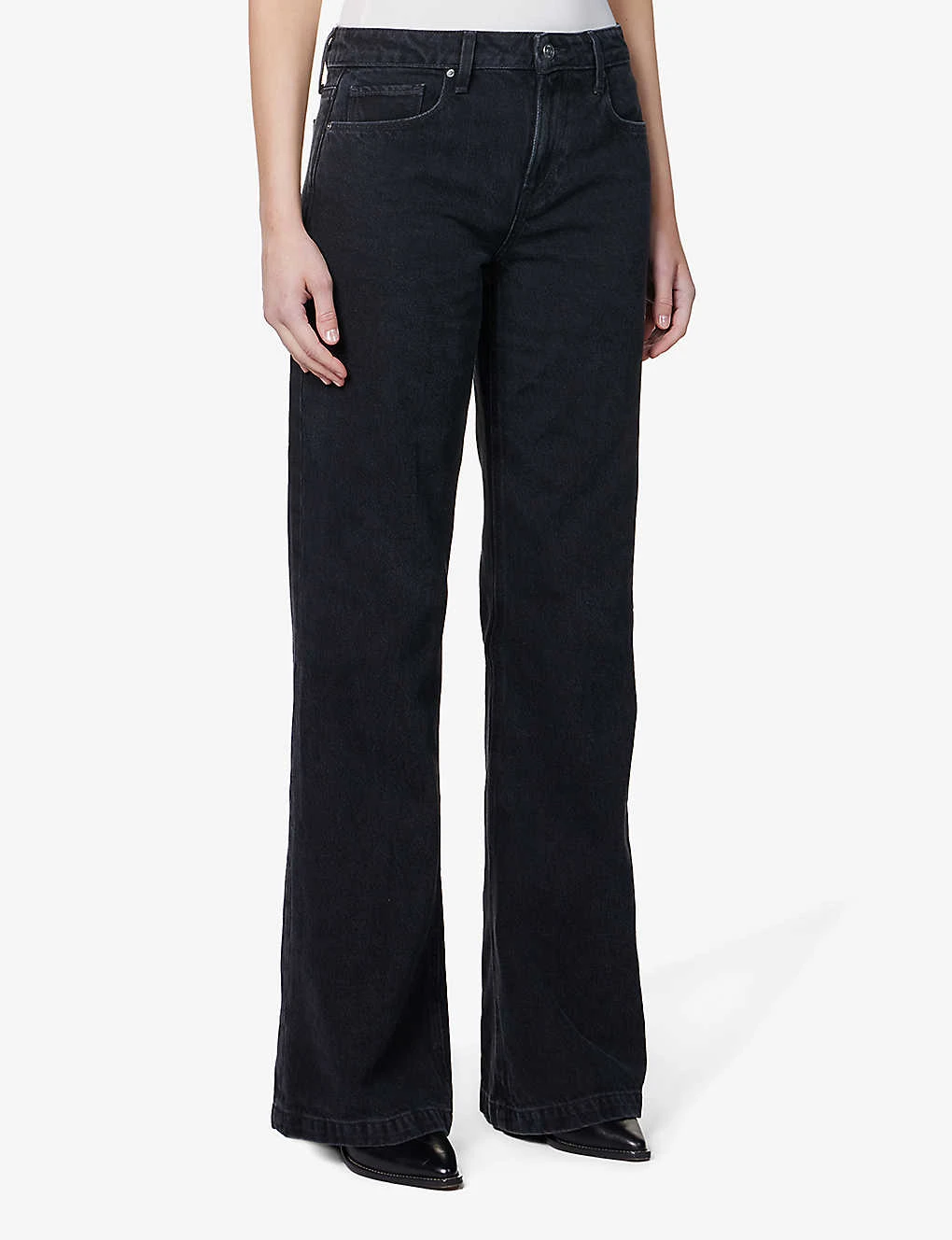 Paige Sonja Brand-patch Wide-leg Mid-rise Recycled-denim Jeans 5 Paige Sonja Brand-patch Wide-leg Mid-rise Recycled-denim Jeans - Image 3