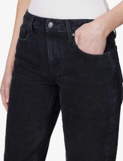 Paige Sonja Brand-patch Wide-leg Mid-rise Recycled-denim Jeans 11 Paige Sonja Brand-patch Wide-leg Mid-rise Recycled-denim Jeans -Whistles Store R04144094 FADEDBLACKWASH ALT04