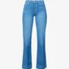 Paige Leenah Flared-leg High-rise Stretch-denim Jeans -Whistles Store R04144096 MIDBLUEMINIMALWASH M