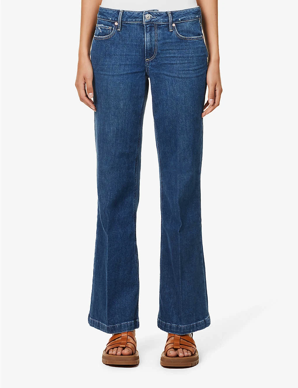 Paige Sabine Flared-leg Low-rise Stretch-denim Jeans 5 Paige Sabine Flared-leg Low-rise Stretch-denim Jeans - Image 3