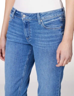 Paige Brigitte Raw-hem Slim-leg Mid-rise Stretch-denim Jeans -Whistles Store R04144127 REFLECTION ALT04