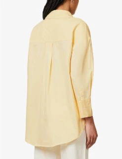 ANINE BING Mika Relaxed-fit Cotton Shirt 11 ANINE BING Mika Relaxed-fit Cotton Shirt -Whistles Store R04146339 YELLOW ALT03