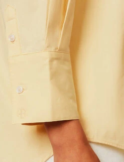 ANINE BING Mika Relaxed-fit Cotton Shirt 13 ANINE BING Mika Relaxed-fit Cotton Shirt -Whistles Store R04146339 YELLOW ALT05