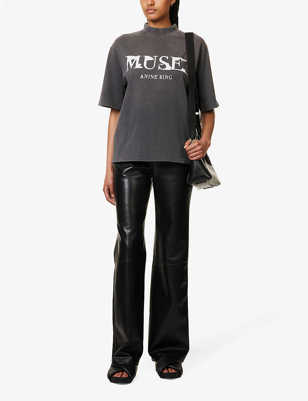 ANINE BING Painted Muse Graphic-print Organic-cotton T-shirt 4 ANINE BING Painted Muse Graphic-print Organic-cotton T-shirt - Image 2