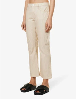 FRAME Le Crop Mini Boot Boot-cut Mid-rise Jeans -Whistles Store R04146386 SANDMULTI ALT02