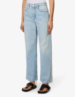 FRAME Le High ‘N’ Tight Wide-leg High-rise Recycled Cotton-blend Denim Jeans -Whistles Store R04146393 LEGACYCHEW ALT02