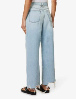FRAME Le High ‘N’ Tight Wide-leg High-rise Recycled Cotton-blend Denim Jeans -Whistles Store R04146393 LEGACYCHEW ALT03