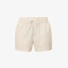 FRAME Drawstring Striped Cotton-blend Shorts 2 FRAME Drawstring Striped Cotton-blend Shorts -Whistles Store R04146400 SANDMULTI M