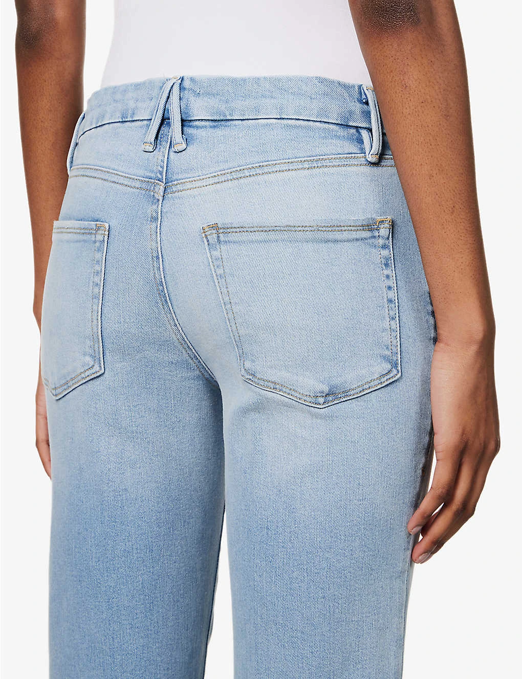 GOOD AMERICAN Good Legs Flared Mid-rise Stretch-denim Jeans 8 GOOD AMERICAN Good Legs Flared Mid-rise Stretch-denim Jeans - Image 6