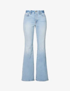 GOOD AMERICAN Good Legs Flared Mid-rise Stretch-denim Jeans