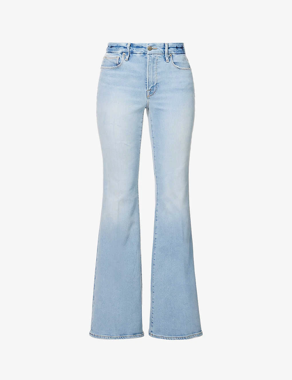 GOOD AMERICAN Good Legs Flared Mid-rise Stretch-denim Jeans 3 GOOD AMERICAN Good Legs Flared Mid-rise Stretch-denim Jeans