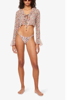 Nelly Floral-print Chiffon Top -Whistles Store R04148252 MULTI ALT01