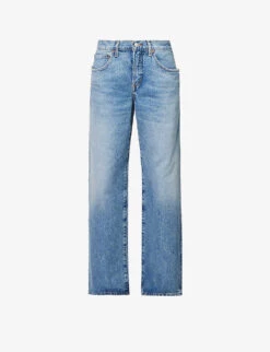 AGOLDE Fusion Wide-leg High-rise Organic-denim Jeans