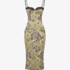 Cassia Lace-trim Floral-print Woven Midi Dress -Whistles Store R04148814 FLORALPRINT M