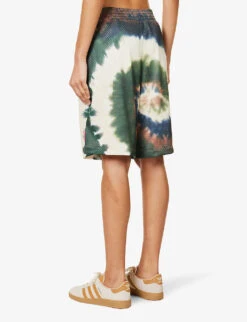 FRAME X Julia Sarr Jamois Tie-dye Relaxed-fit Mesh Shorts -Whistles Store R04149889 FATIGUEMULTI ALT03