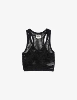 Zadig & Voltaire Nabya Crochet Organic-cotton Crop Top