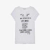 Zadig & Voltaire Henley Text-print Organic-cotton T-shirt -Whistles Store R04151991 BLANC M